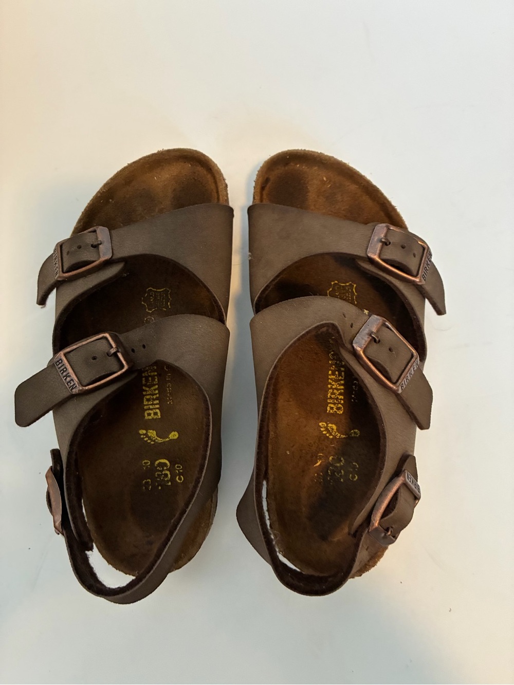 Birkenstock Kids Dark Brown Double Strap Sandals